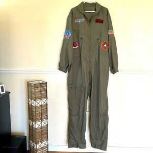 LEG AVENUE Top Gun Flight Suit Jumper/Onsie for Halloween/Costume, Sz. XL NWOT